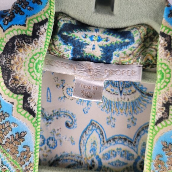 Boston Proper  Long Ombre Fringe dress Size Medium Hippiecore - Picture 2 of 5